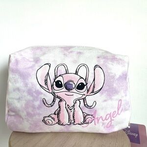 Disney Angel | Pink & White Fabric Makeup Bag | NWT